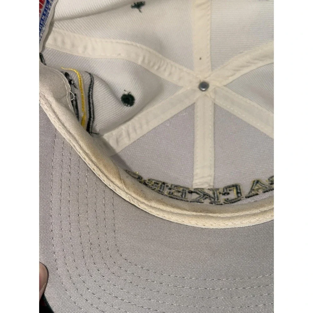 Vintage Green Bay Packers Diamond Cut Hat Snap Back Mens NFL Logo Athletic 90s